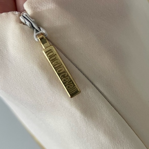 NWT Robert Cavalli Silk Chain-Print One-Shoulder Top size 40 US4-6 - Picture 6 of 16